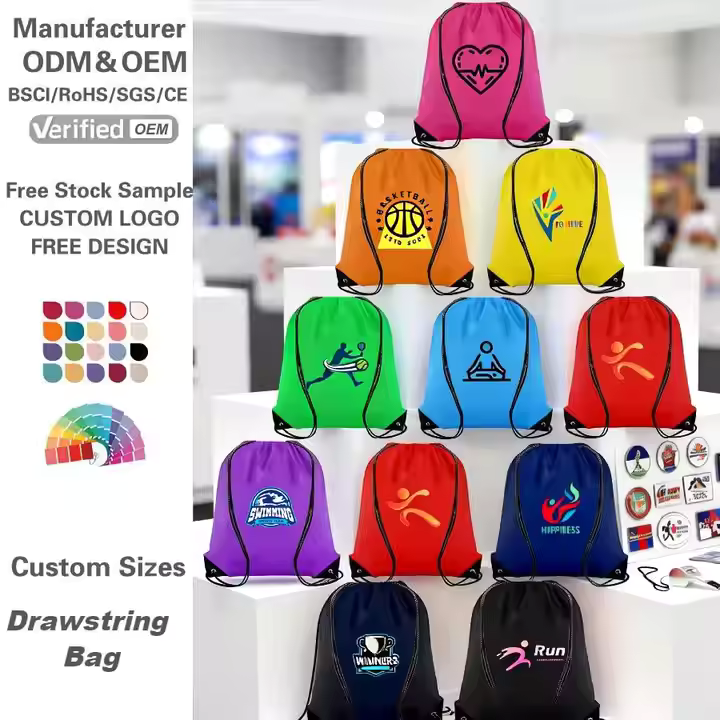 customized drawstring polyester bag