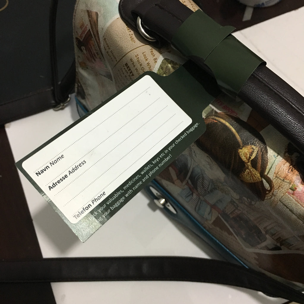 Synthetic paper luggage tag