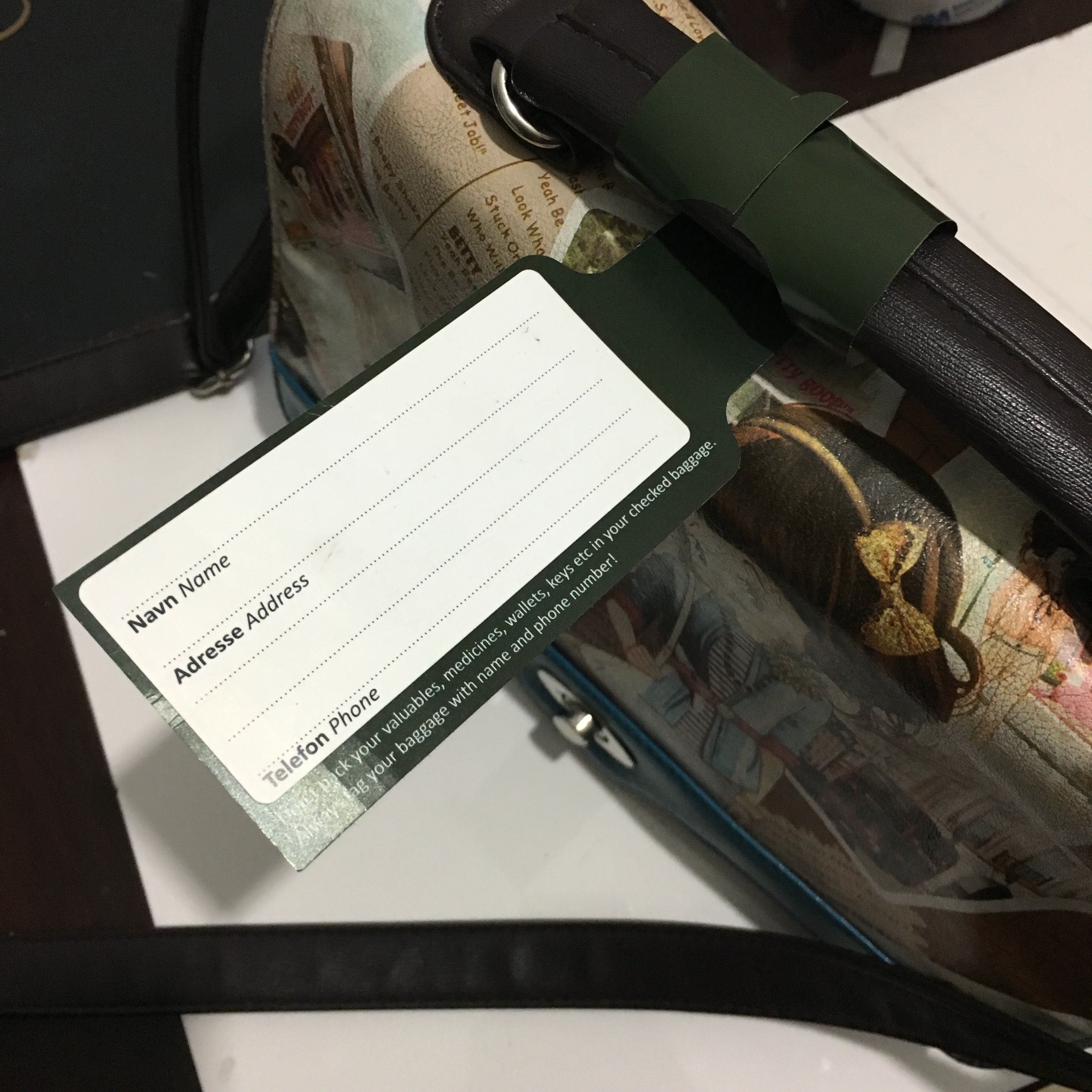 Synthetic paper luggage tag