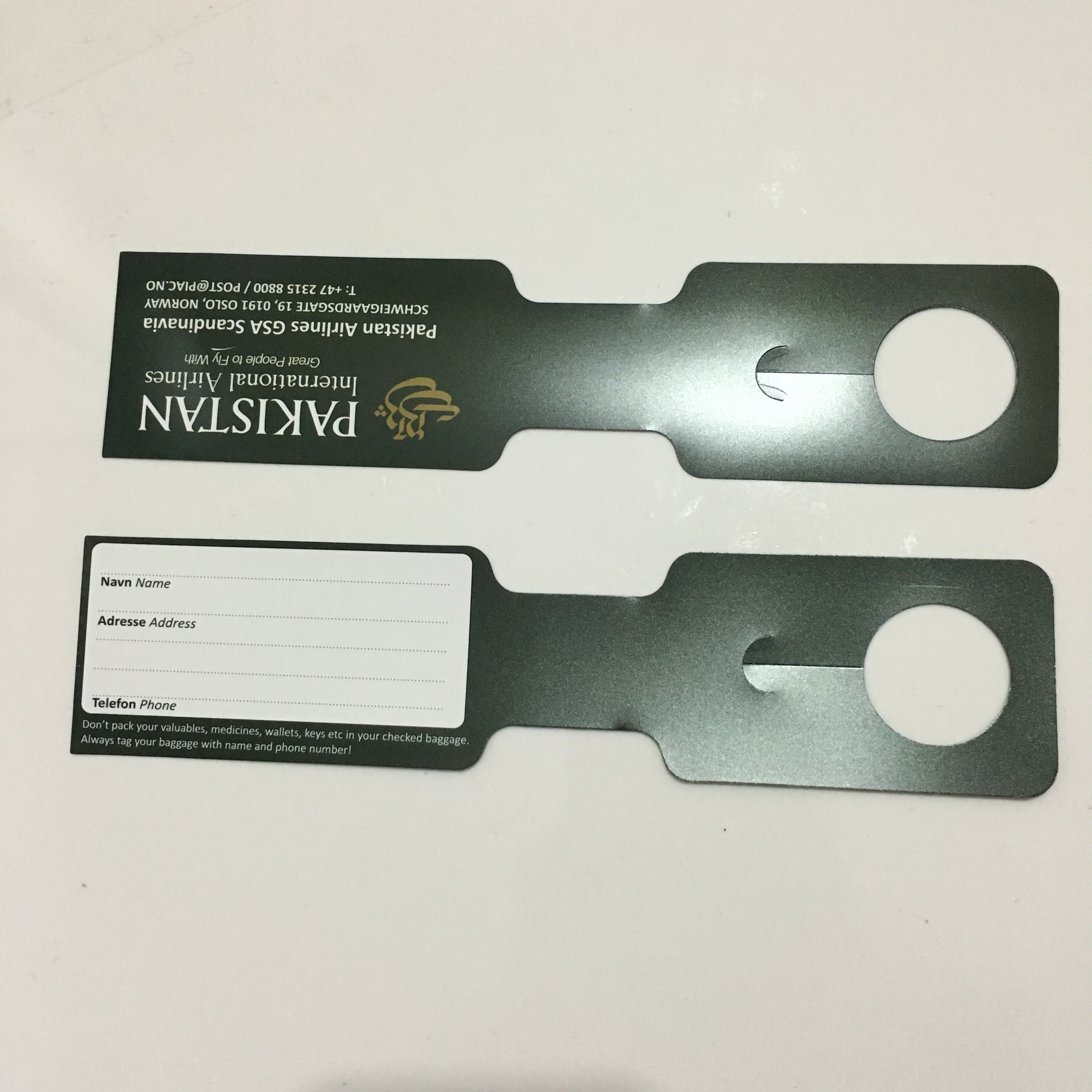 Synthetic paper luggage tag