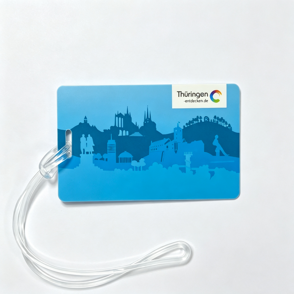Single-piece luggage tag