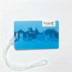 Single-piece luggage tag
