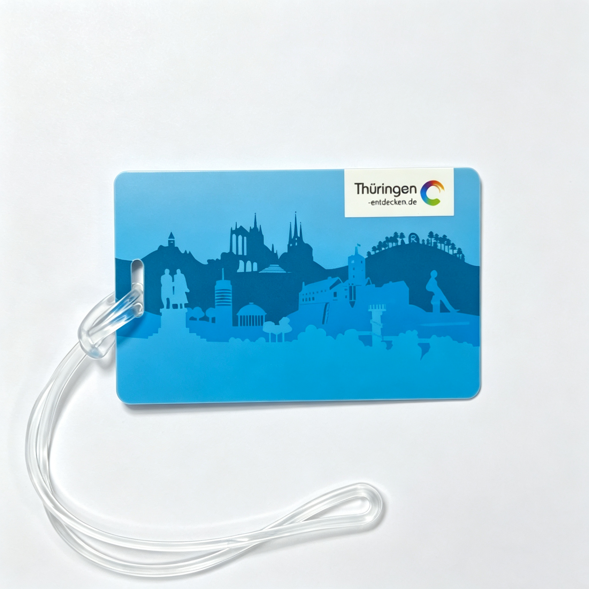 Single-piece luggage tag