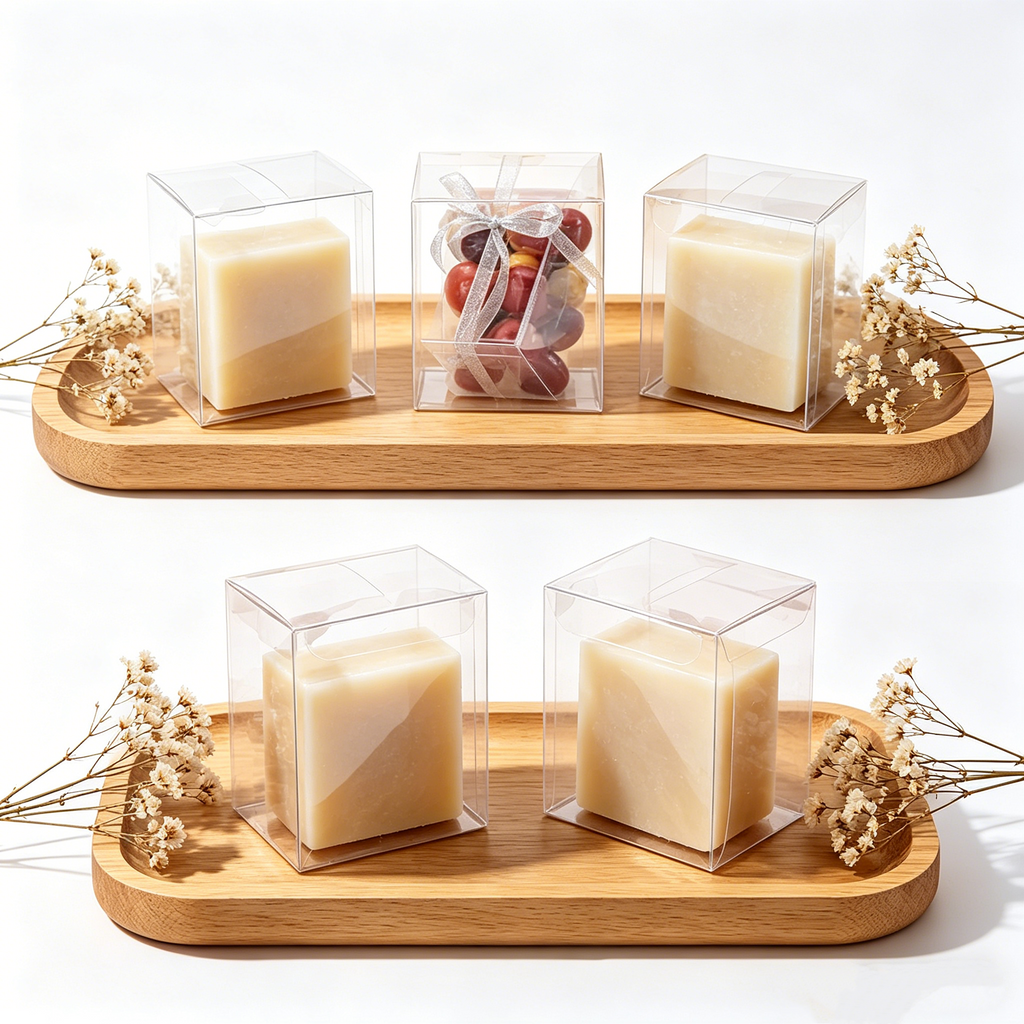 50 PCS Foldable Transparent Boxes