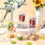 50 PCS Foldable Transparent Boxes
