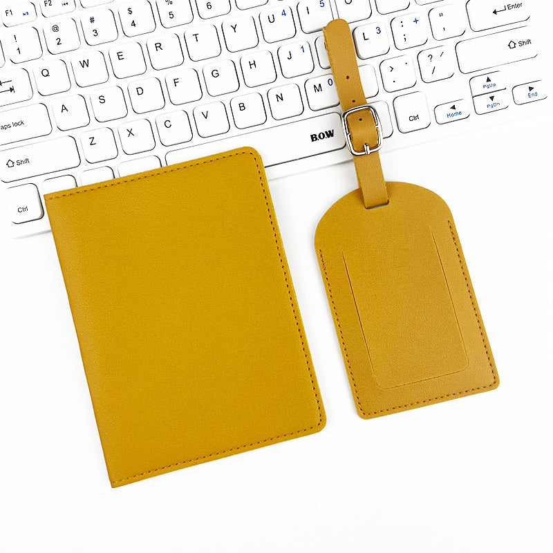 Pu Leather Passport Holder & Luggage Tag Sets