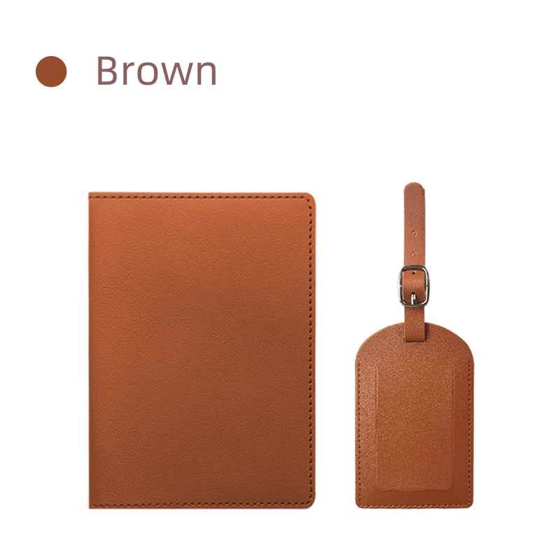 Pu Leather Passport Holder & Luggage Tag Sets