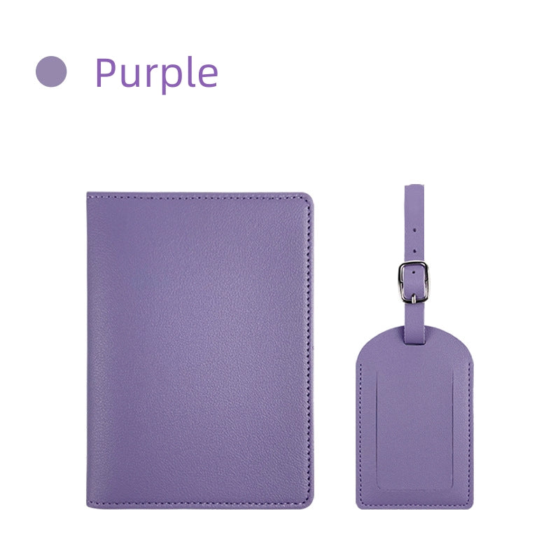 Pu Leather Passport Holder & Luggage Tag Sets