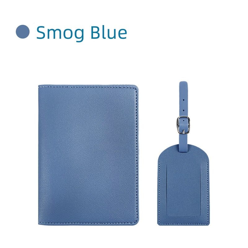 Pu Leather Passport Holder & Luggage Tag Sets