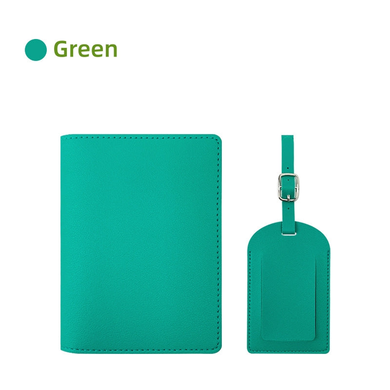 Pu Leather Passport Holder & Luggage Tag Sets