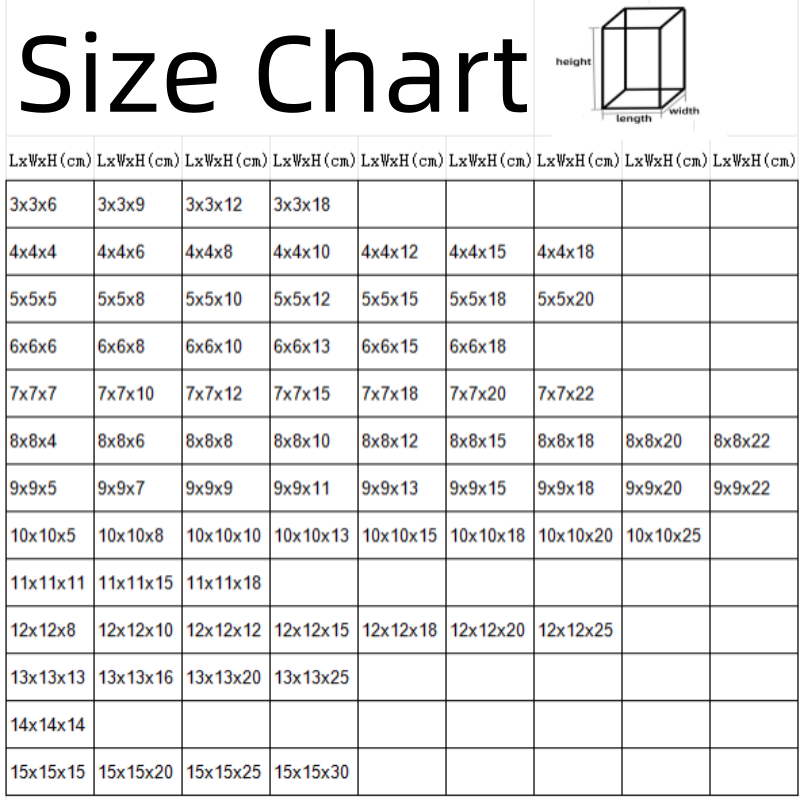 50 PCS Foldable Transparent Boxes