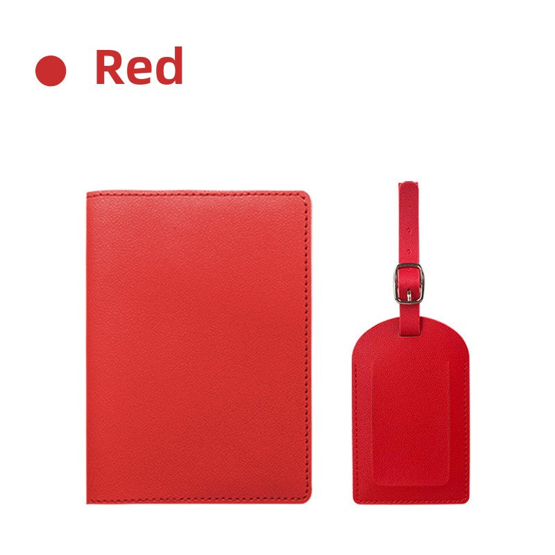 Pu Leather Passport Holder & Luggage Tag Sets