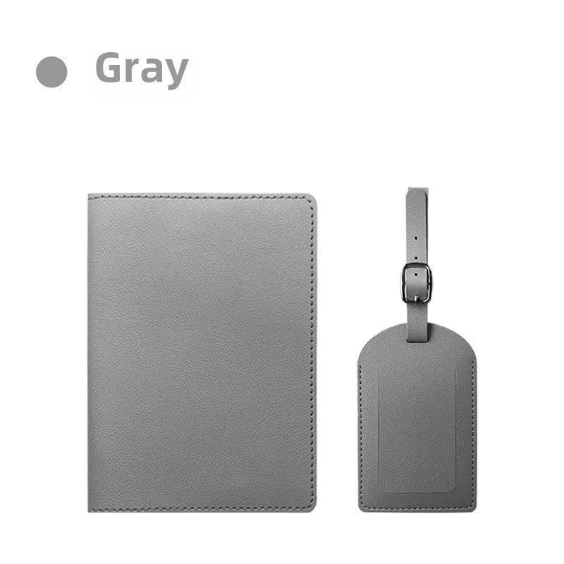 Pu Leather Passport Holder & Luggage Tag Sets