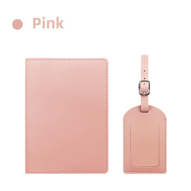 Pu Leather Passport Holder & Luggage Tag Sets
